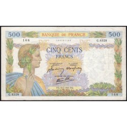 F 32-37 - 16/07/1942 - 500 francs - La Paix - Série G.6328 - Etat : TTB