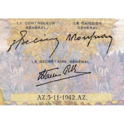 F 32-43 - 05/11/1942 - 500 francs - La Paix - Série L.7392 - Etat : TB
