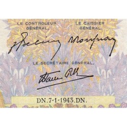 F 32-44 - 07/01/1943 - 500 francs - La Paix - Série A.7597 - Etat : TTB+