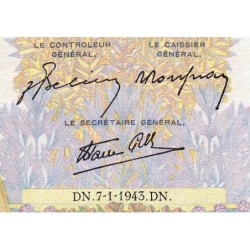 F 32-44 - 07/01/1943 - 500 francs - La Paix - Série A.7597 - Etat : SUP