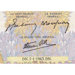 F 32-44 - 07/01/1943 - 500 francs - La Paix - Série A.7597 - Etat : TTB+