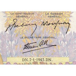 F 32-44 - 07/01/1943 - 500 francs - La Paix - Série A.7597 - Etat : TTB