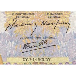 F 32-44 - 07/01/1943 - 500 francs - La Paix - Série C.7607 - Etat : TTB