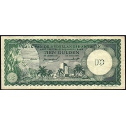 Antilles Néerlandaises - Pick 1a_1 - 10 gulden - 02/01/1962 - Etat : TTB