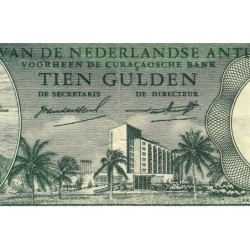 Antilles Néerlandaises - Pick 1a_1 - 10 gulden - 02/01/1962 - Etat : TTB