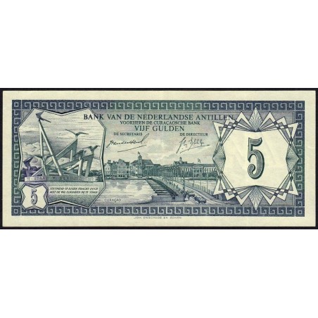 Antilles Néerlandaises - Pick 8a - 5 gulden - 28/08/1967 - Etat : SUP+ à SPL