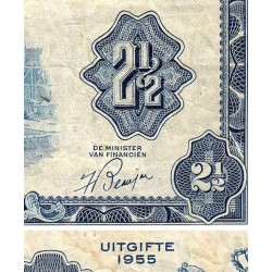 Antilles Néerlandaises - Pick A1 - 2 1/2 gulden - 1955 - Etat : TB