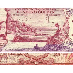 Antilles Néerlandaises - Pick 19b - 100 gulden - 09/12/1981 - Etat : NEUF
