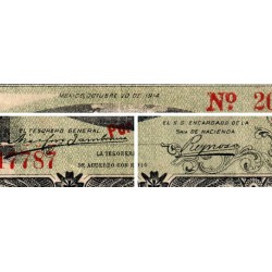 Gouvernement Provisoire du Mexique - Pick S 702b - 5 pesos - Série B - 17/12/1914 - Etat : TTB