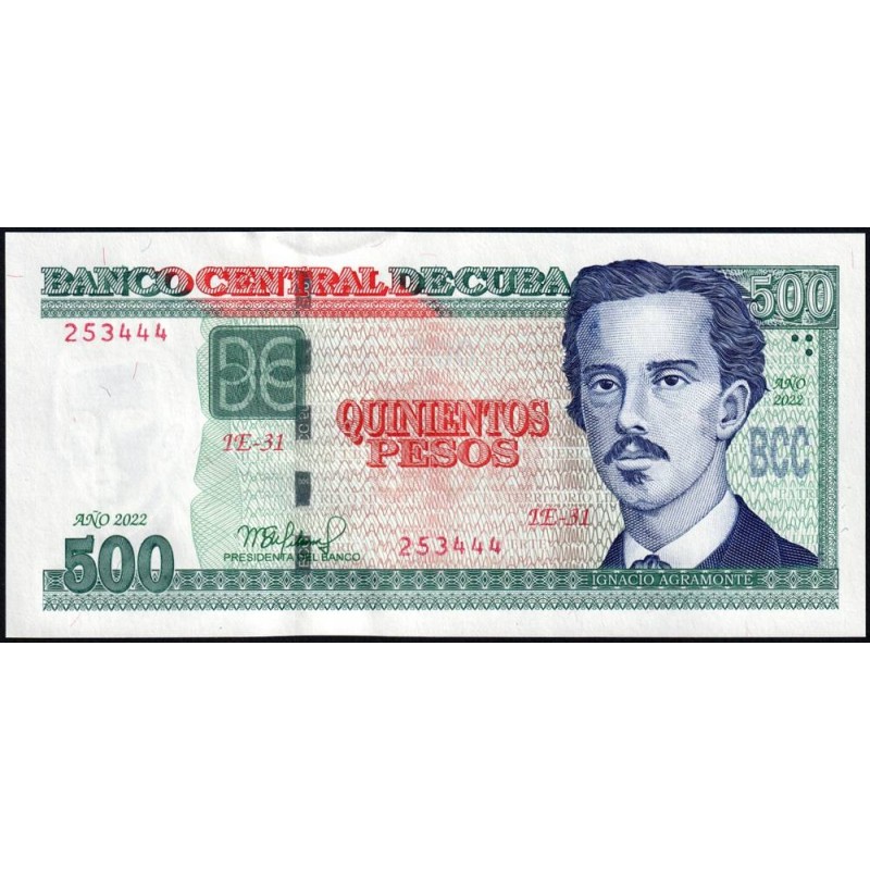 Cuba - Pick 131d - 500 pesos - Série IE-31 - 2022 - Etat : NEUF