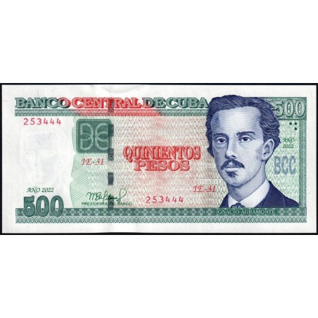 Cuba - Pick 131d - 500 pesos - Série IE-31 - 2022 - Etat : NEUF