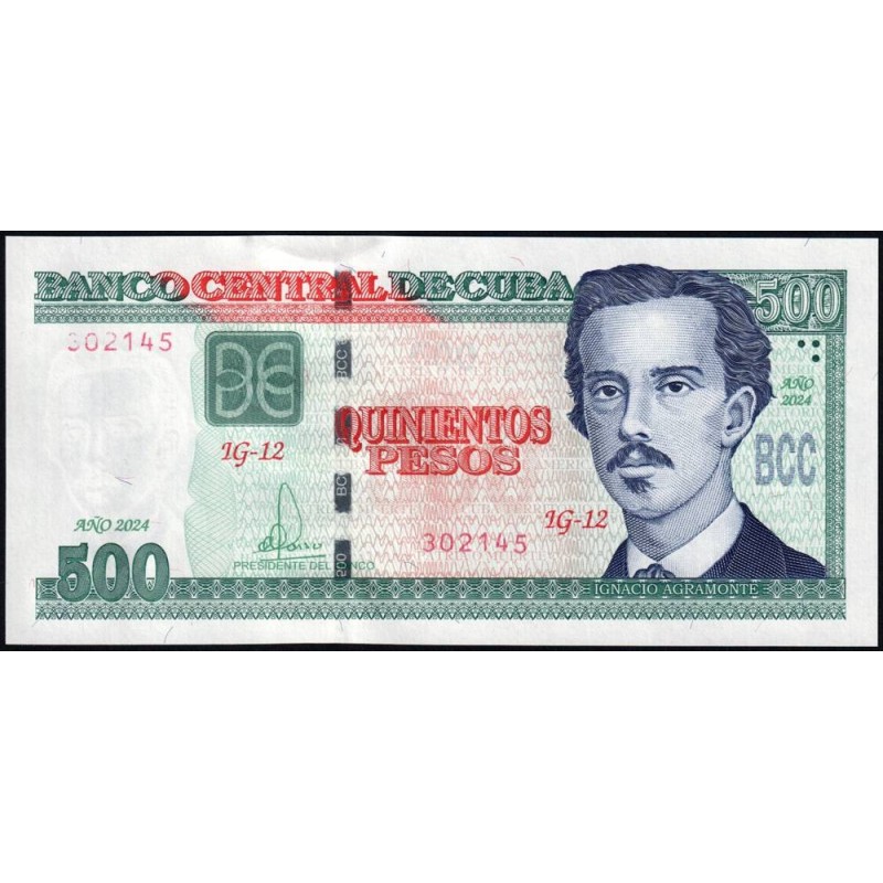 Cuba - Pick 131f - 500 pesos - Série IG-12 - 2024 - Etat : NEUF
