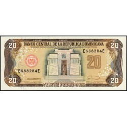 Rép. Dominicaine - Pick 133 - 20 pesos oro - Série E E - 1990 - Etat : NEUF