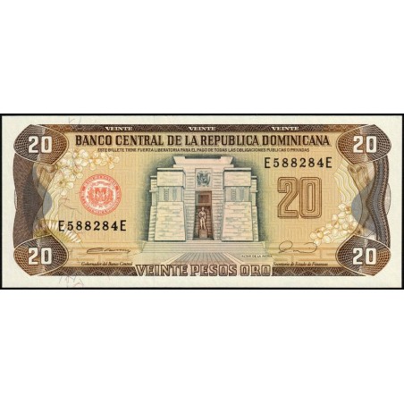Rép. Dominicaine - Pick 133 - 20 pesos oro - Série E E - 1990 - Etat : NEUF