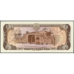 Rép. Dominicaine - Pick 133 - 20 pesos oro - Série E E - 1990 - Etat : NEUF