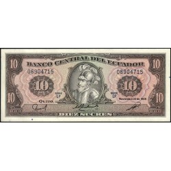 Equateur - Pick 121b_1b - 10 sucres - Série LP - 22/11/1988 - Etat : NEUF