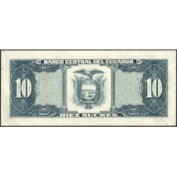 Equateur - Pick 121b_1b - 10 sucres - Série LP - 22/11/1988 - Etat : NEUF