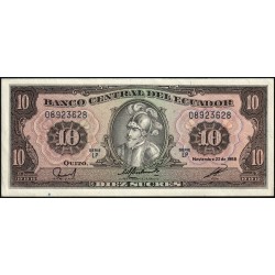 Equateur - Pick 121b_1b - 10 sucres - Série LP - 22/11/1988 - Etat : SPL