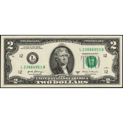 Etats Unis - Pick 545 - 2 dollars - Série L B - 2017 A - San Francisco - Etat : NEUF