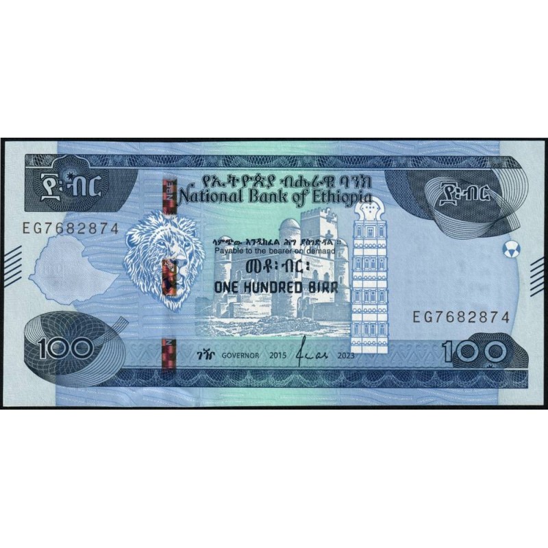 Ethiopie - Pick 55b_1 - 100 birr - Série EG - 2023 - Etat : NEUF