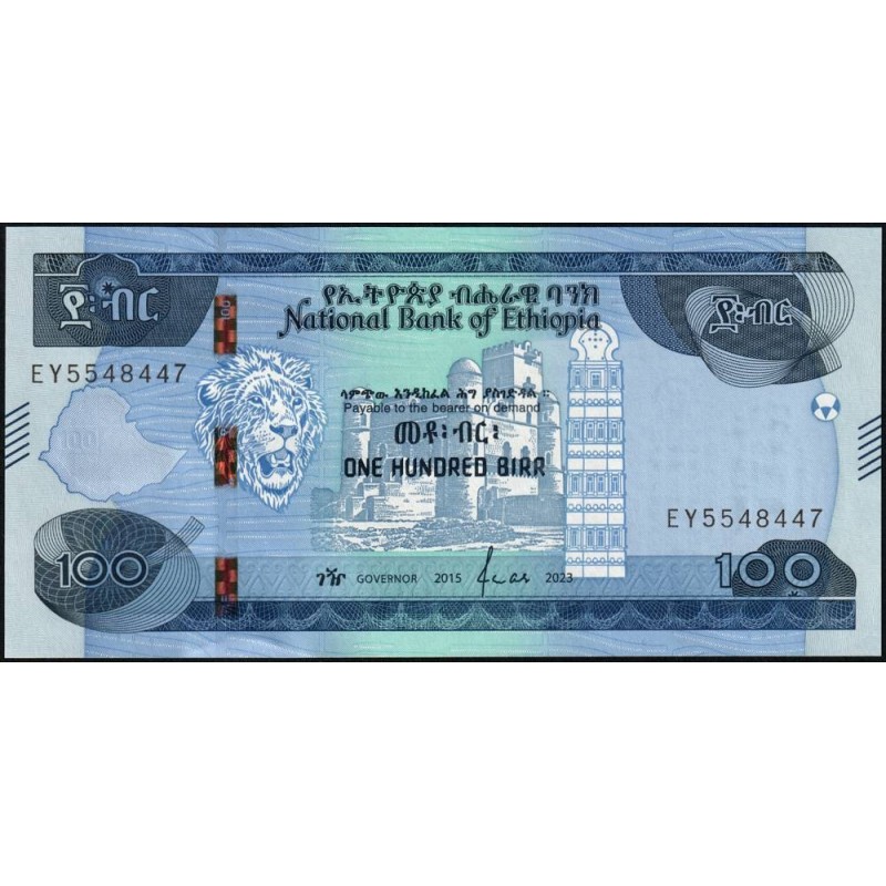Ethiopie - Pick 55b_1 - 100 birr - Série EY - 2023 - Etat : NEUF