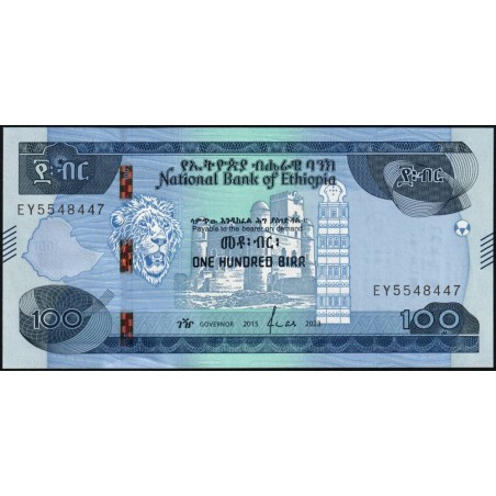 Ethiopie - Pick 55b_1 - 100 birr - Série EY - 2023 - Etat : NEUF