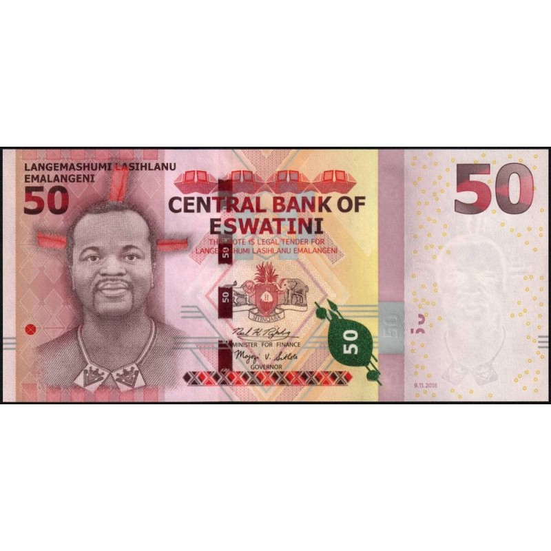 Eswatini - Pick 44 - 50 emalangeni - Série AC - 09/11/2018 (2021) - Etat : NEUF