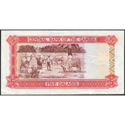 Gambie - Pick 12b - 5 dalasis - Série B - 1993 - Etat : SPL+
