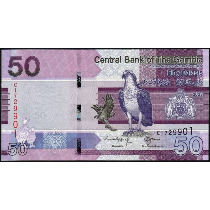 Gambie - Pick 40c - 50 dalasis - Série C - 2023 - Etat : NEUF