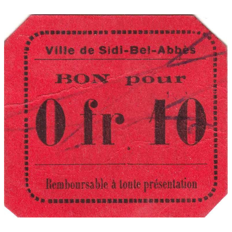 Algérie - Sidi-Bel-Abbès 7a - 0,10 franc - 1916 - Etat : SUP