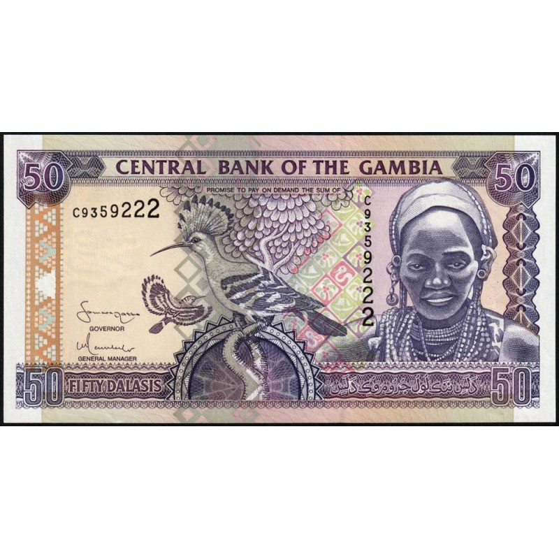 Gambie - Pick 23c - 50 dalasis - Série C - 2005 - Etat : NEUF