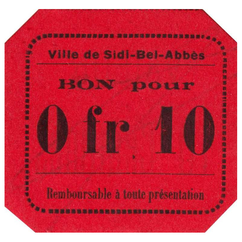 Algérie - Sidi-Bel-Abbès 7a - 0,10 franc - 1916 - Etat : NEUF