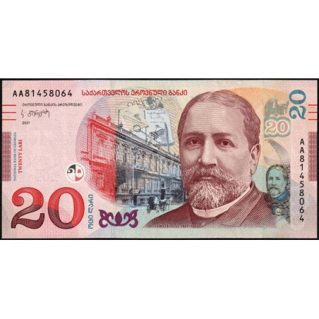 Géorgie - Pick 78b - 20 lari - Série AA - 2021 - Etat : NEUF