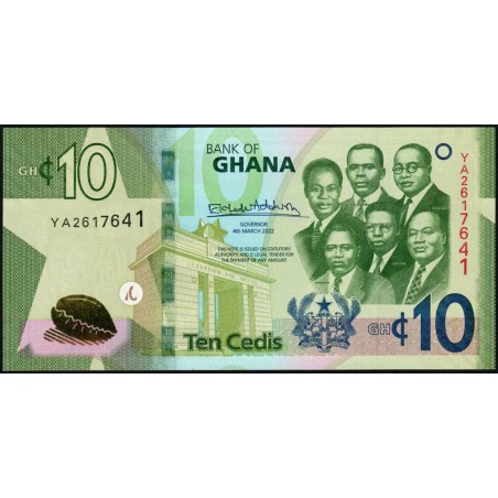 Ghana - Pick 47b - 10 cedis - Série YA - 04/03/2022 - Etat : NEUF
