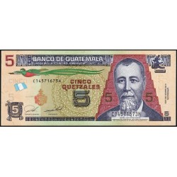 Guatémala - Pick 122Af - 5 quetzales - 09/03/2022 - Série C H - Etat : NEUF