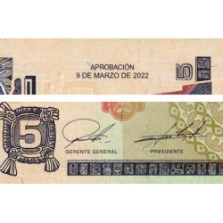 Guatémala - Pick 122Af - 5 quetzales - 09/03/2022 - Série C H - Etat : NEUF