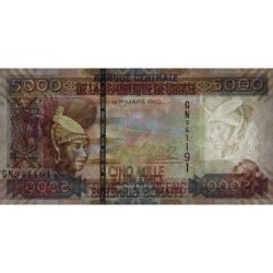 Guinée - Pick 41a - 5'000 francs guinéens - Série GN - 2006 - Etat : pr.NEUF