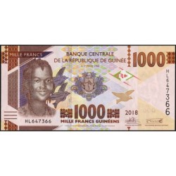 Guinée - Pick 48c - 1'000 francs guinéens - Série HL - 2018 - Etat : NEUF
