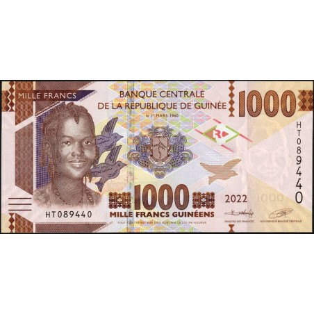 Guinée - Pick 48d - 1'000 francs guinéens - Série HT - 2022 - Etat : NEUF