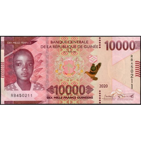 Guinée - Pick 49Ab - 10'000 francs guinéens - Série RB - 2020 - Etat : NEUF