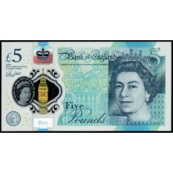 Grande-Bretagne - Pick 394 - 5 pounds - Série AM05 - 2015 - Polymère - Etat : NEUF