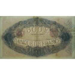 F 30-23 - 08/08/1917 - 500 francs - Bleu et rose - Série O.485 - Etat : TB+