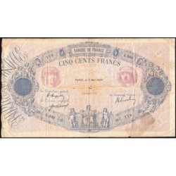 F 30-24 - 03/05/1920 - 500 francs - Bleu et rose - Série L.560 - Etat : B