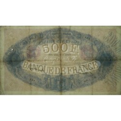 F 30-29 - 10/07/1926 - 500 francs - Bleu et rose - Série L.802 - Etat : TB