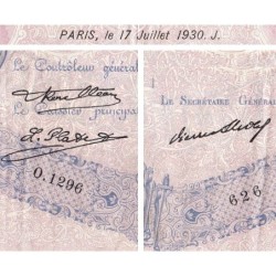 F 30-33 - 17/07/1930 - 500 francs - Bleu et rose - Série O.1296 - Etat : TTB