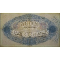 F 30-34 - 09/07/1931 - 500 francs - Bleu et rose - Série U.1733 - Etat : TTB