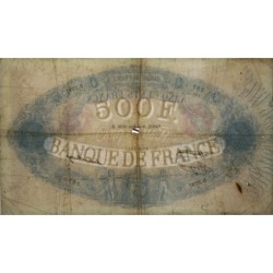 F 30-37 - 04/06/1936 - 500 francs - Bleu et rose - Série D.2297 - Etat : TB-