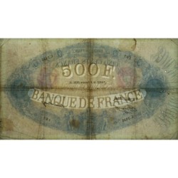 F 30-37 - 08/10/1936 - 500 francs - Bleu et rose - Série L.2435 - Etat : TB-