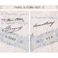 F 30-38 - 13/05/1937 - 500 francs - Bleu et rose - Série O.2582 - Etat : TB-