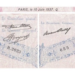 F 30-38 - 10/06/1937 - 500 francs - Bleu et rose - Série R.2623 - Etat : TB+ à TTB
